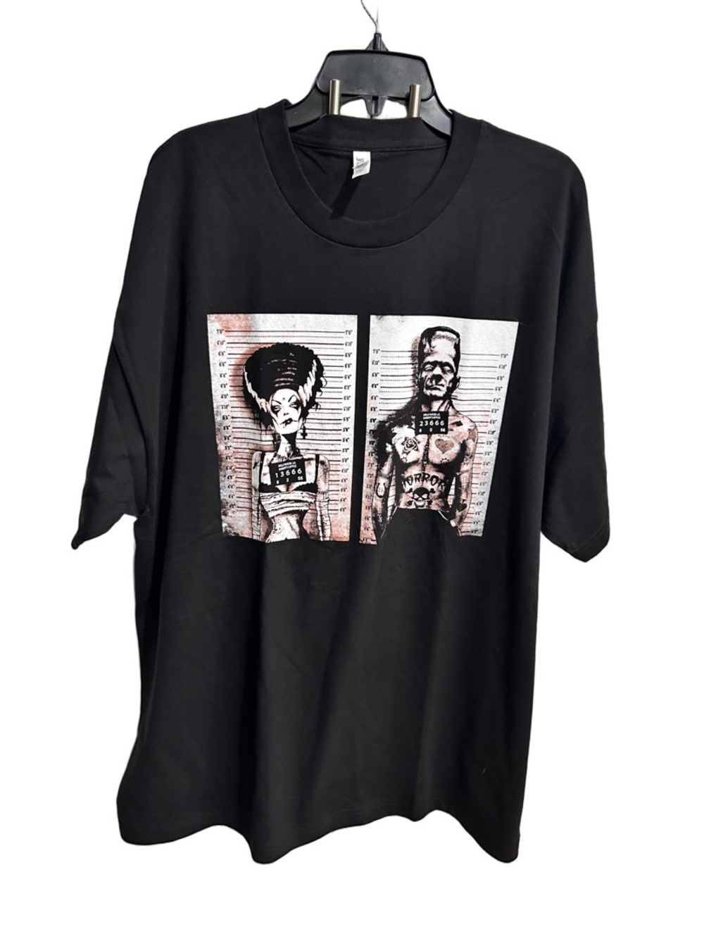 Alstyle Black Graphic Horror Mugshot Tee